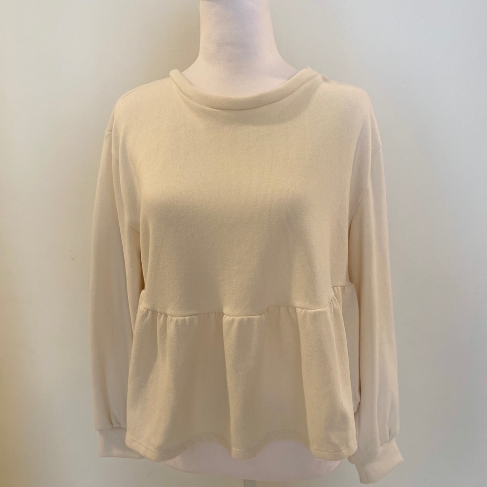 Joe Fresh by Jillian Harris White Peplum Top – Size S – Feminine Fit